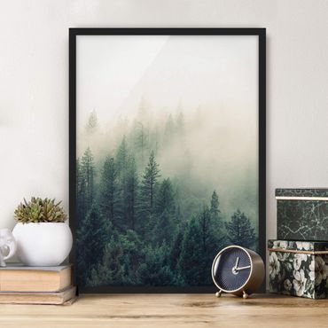 Framed poster - Foggy Forest Awakening