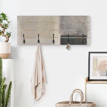 Wooden coat rack - Muted Shades I