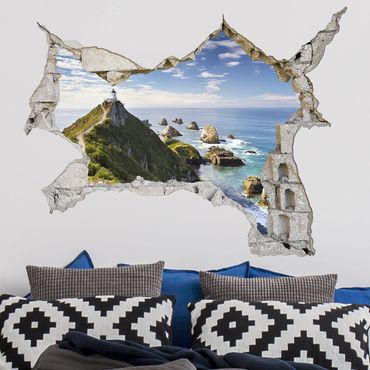 Wall sticker - Nugget Point Lighthouse And Sea New Zealand