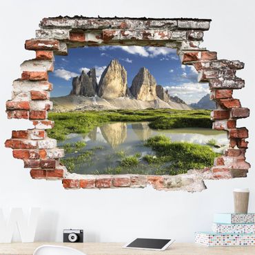 Wall sticker - South Tyrolean Zinnen And Water Reflection