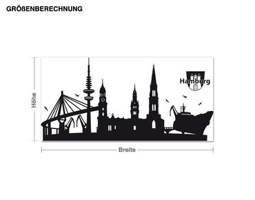 Wall sticker - Hanseatic City Hamburg Skyline