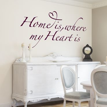 Wall sticker - No.BR255 home is where my heart is