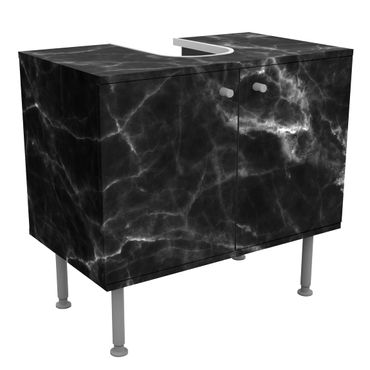 Wash basin cabinet design - Nero Carrara