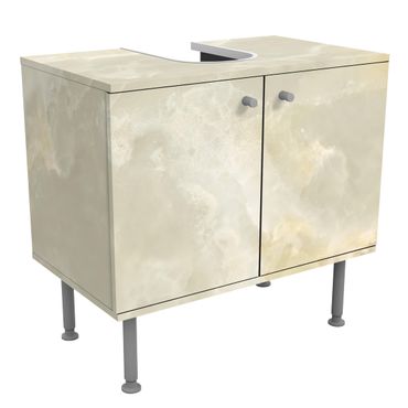 Wash basin cabinet design - Onyx Marble Cream