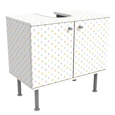 Wash basin cabinet design - Pastel Triangles