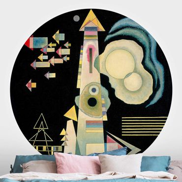 Self-adhesive round wallpaper - Wassily Kandinsky - Arrows