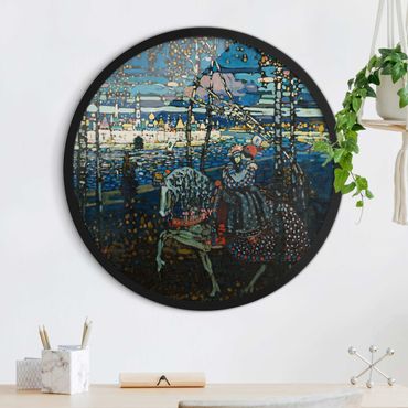 Circular framed print - Wassily Kandinsky - Riding Paar
