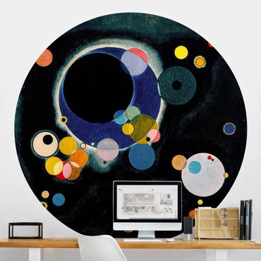 Self-adhesive round wallpaper - Wassily Kandinsky - Sketch Circles