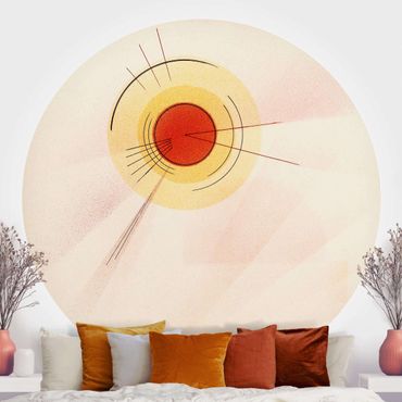 Self-adhesive round wallpaper - Wassily Kandinsky - Rays