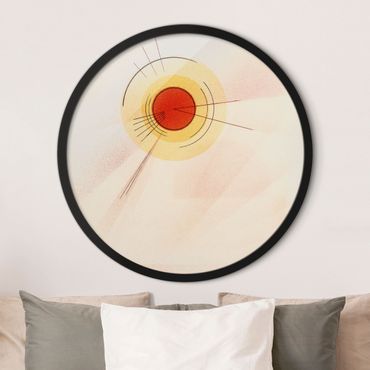 Circular framed print - Wassily Kandinsky - Rays