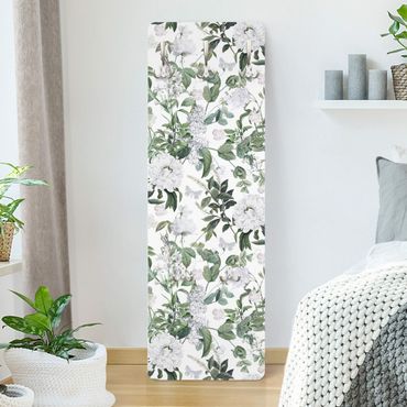 Coat rack modern - White Flowers And Butterflies
