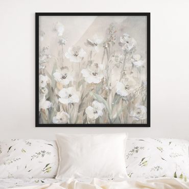 Framed prints - White summer flowers
