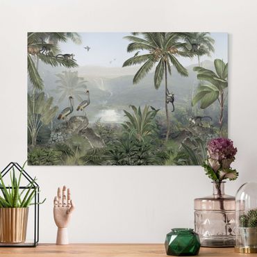 Print on canvas - Vast view into the depths of the jungle - Landscape format 3:2