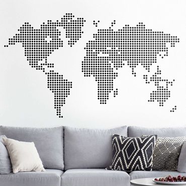 Wall sticker - World Map Points