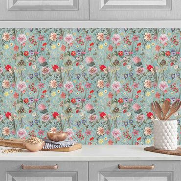 Kitchen wall cladding - Wildflower Meadow
