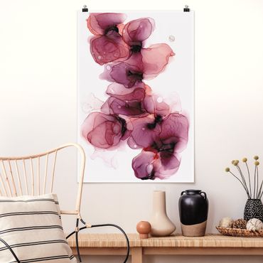 Poster - Wild Flowers In Purple And Gold