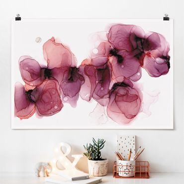 Poster - Wild Flowers In Purple And Gold