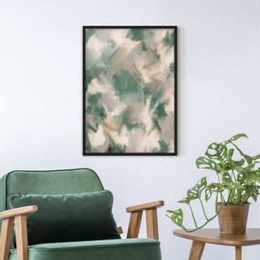 Framed prints - Wilderness in green and beige