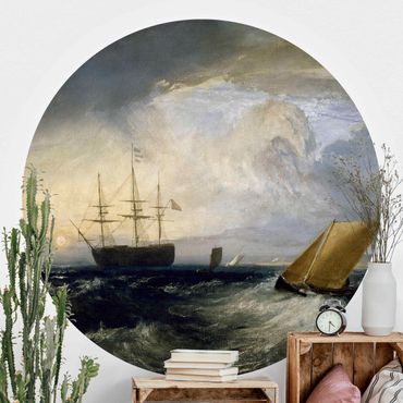 Self-adhesive round wallpaper beach - William Turner - Sheerness