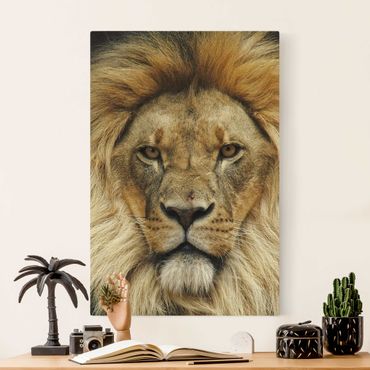 Natural canvas print - Wisdom of Lion - Portrait format 2:3