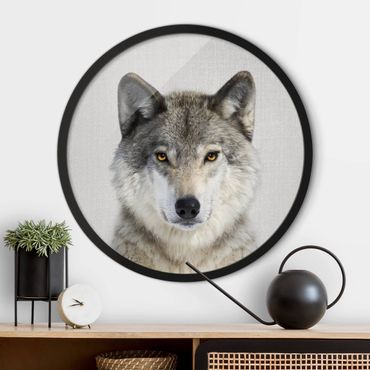Circular framed print - Wolf Wendelin