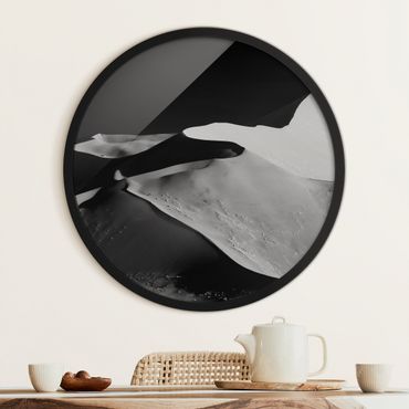 Circular framed print - Desert - Abstract Dunes