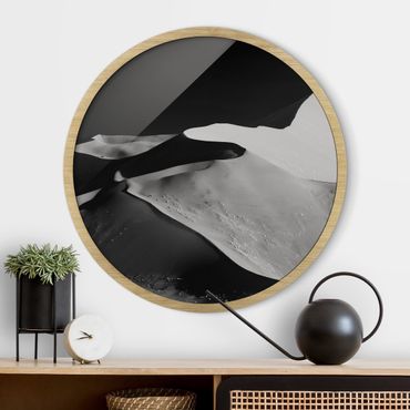 Circular framed print - Desert - Abstract Dunes