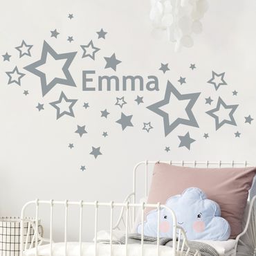Wall sticker customised text - Stars With Customised Name