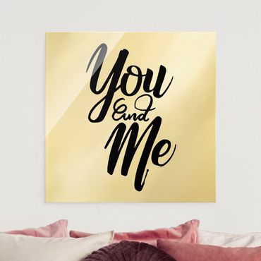 Glass print - You and me - Square