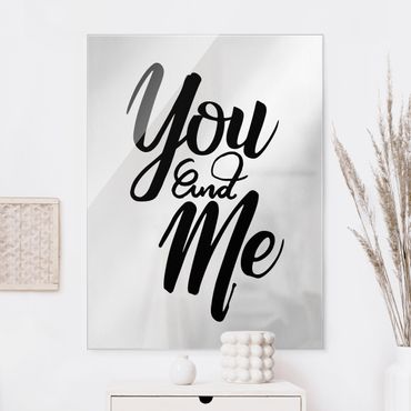 Glass print - You and me - Portrait format