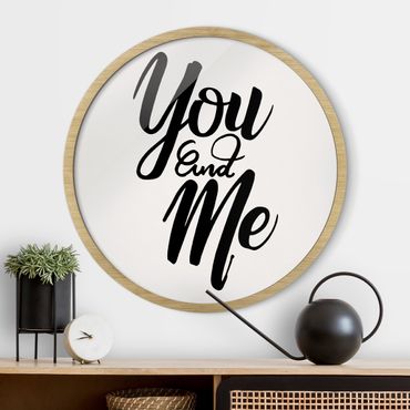 Circular framed print - You and me