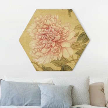 Alu-Dibond hexagon - Yun Shouping - Chrysanthemum