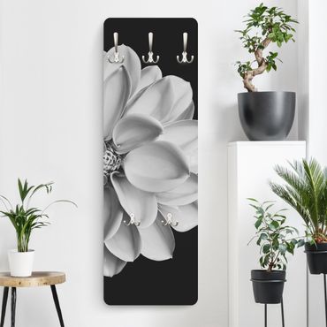 Coat rack modern - Delicate Dahlia In Black And White