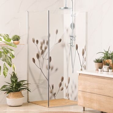 Shower wall cladding - Delicate Buds On A Wildflower Stem