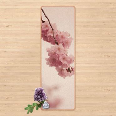 Yoga mat - Pale Pink Spring Flower With Bokeh