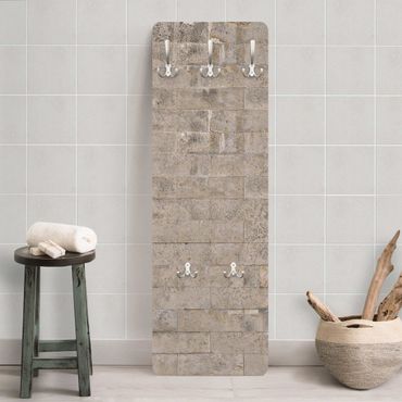 Coat rack stone effect - Brick Wallpaper Concrete