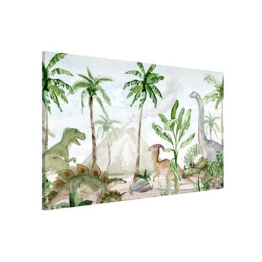 Magnetic memo board - Gathering of the dinosaurs