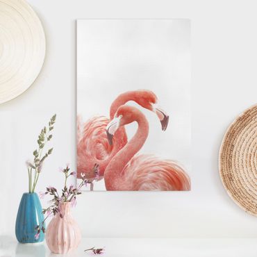 Canvas print - Two Flamingos