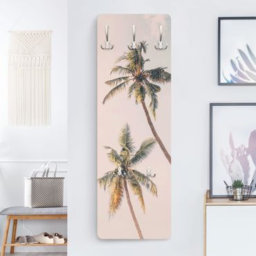 Coat rack modern - Two palm trees against a pink sky