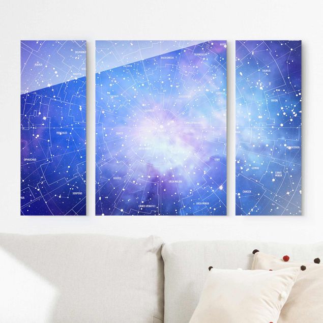 Glas Magnetboard Stelar Constellation Star Chart