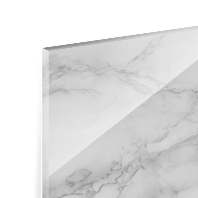 Glass Splashback - Marble Look Black And White - Landscape 3:4
