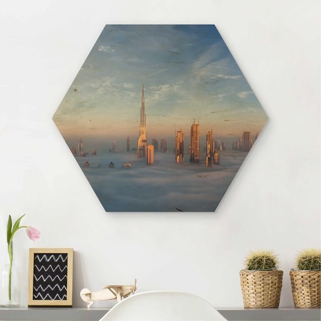 Wooden hexagon - Dubai Above The Clouds