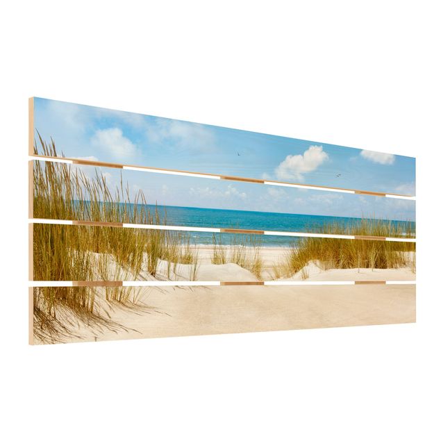 Print on wood - Beach On The North Sea