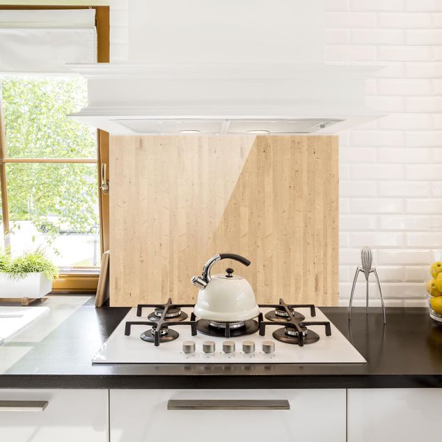 Wood effect splashbacks for kitchens Apple Birch