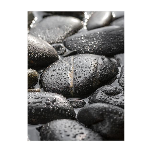black area rug Black Stones In Water