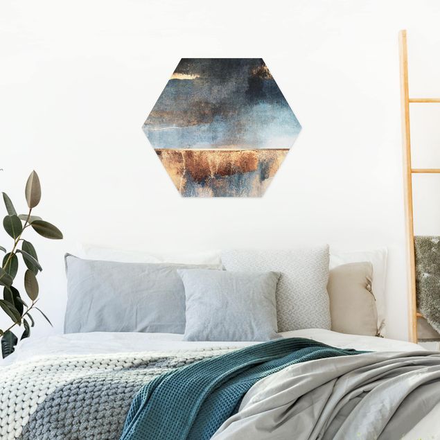 Forex hexagon - Abstract Lakeshore In Gold