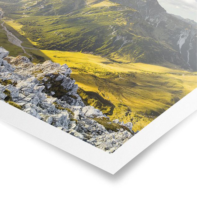 Poster - Mountains And Valley Of The Lechtal Alps In Tirol