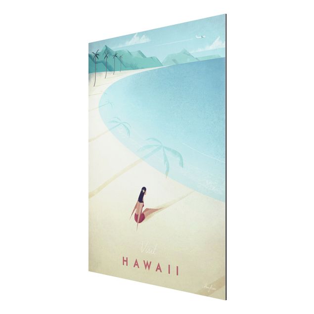 Print on aluminium - Travel Poster - Hawaii