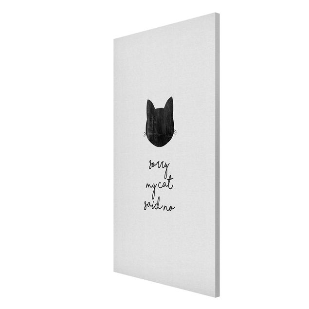 Magnetic memo board - Pet Quote Sorry My Cat Said No