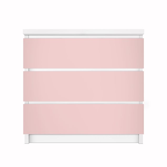 Adhesive film for furniture IKEA - Malm chest of 3x drawers - Colour Rose